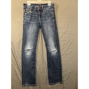 Cody James Blue Jeans Men's 29x32 Western Rodeo Cowboy Straight Leg Embroidered